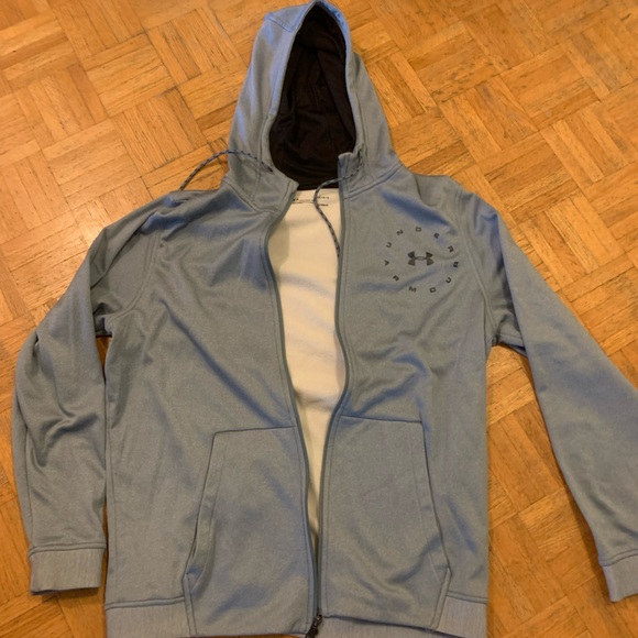 Under Armour Light Blue Full-Zip Hoodie - Picture 1 of 2